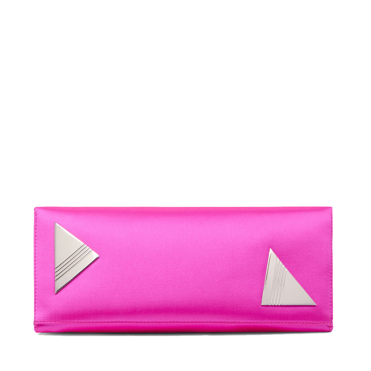 ''8.30PM'' Satin Oversized Clutch, Fushia