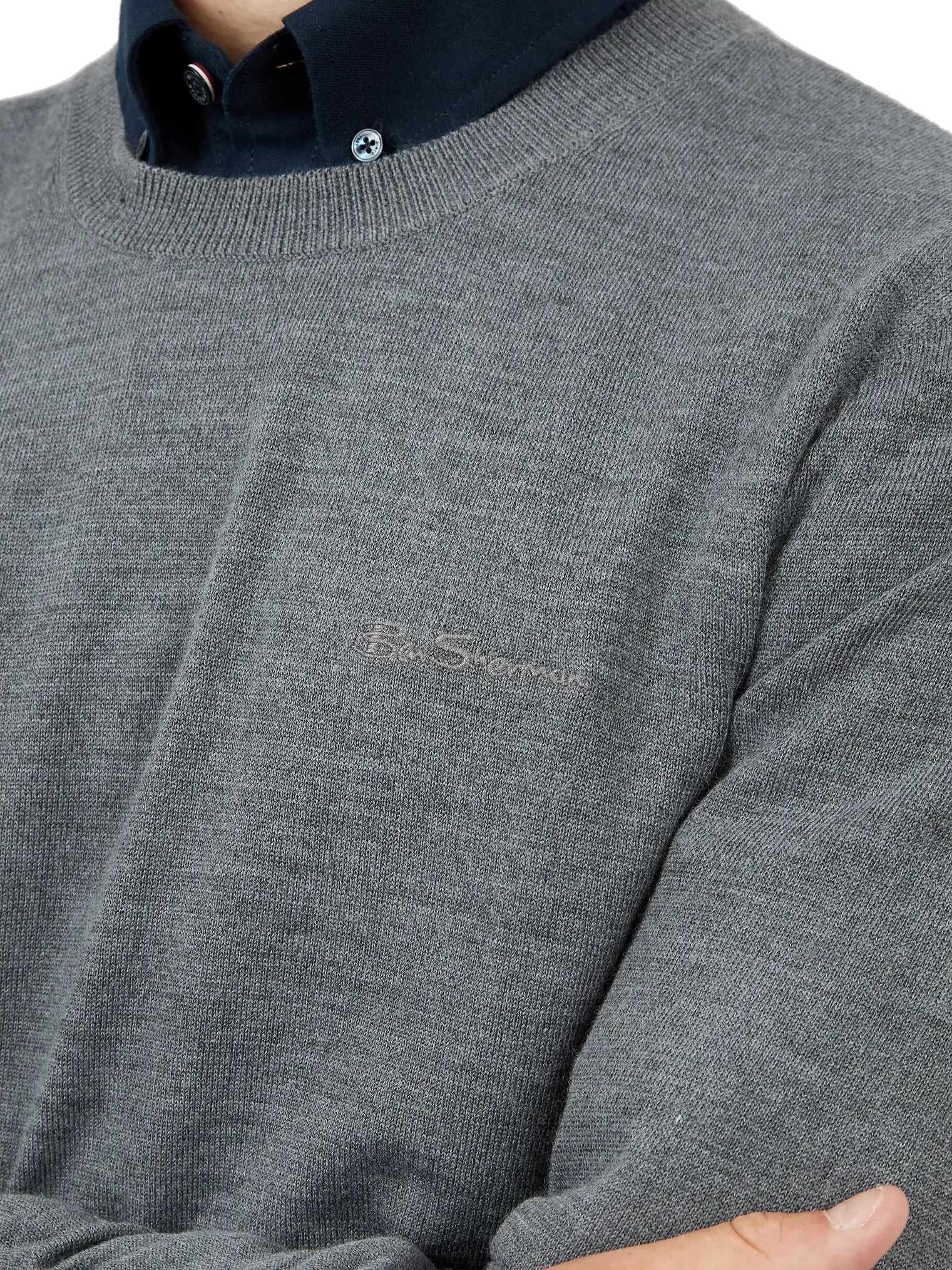 Ben Sherman Mens Signature Merino Crew Neck Jumper