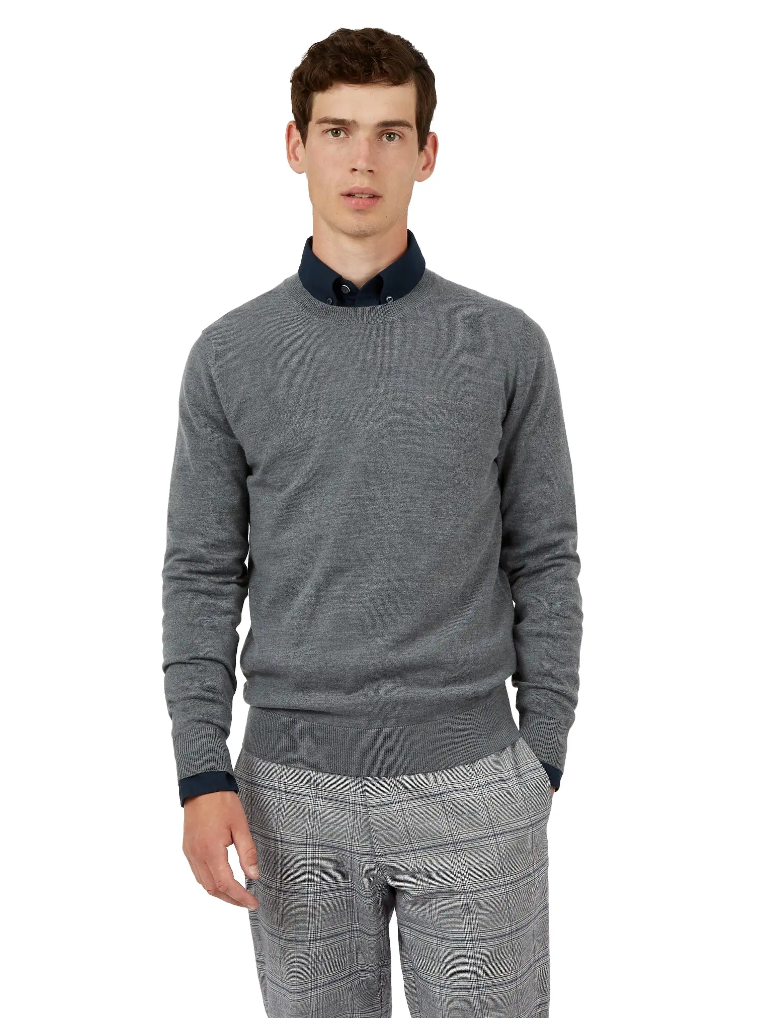 Ben Sherman Mens Signature Merino Crew Neck Jumper