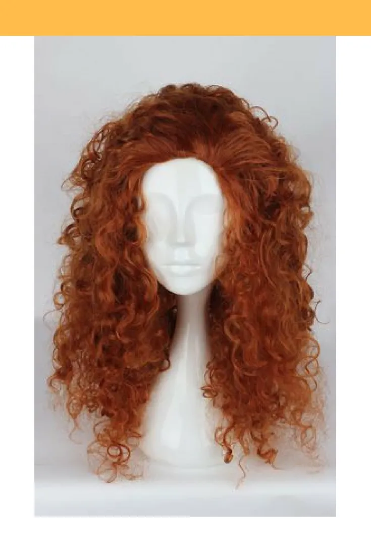 Brave Merida Dark Curl Cosplay Wig