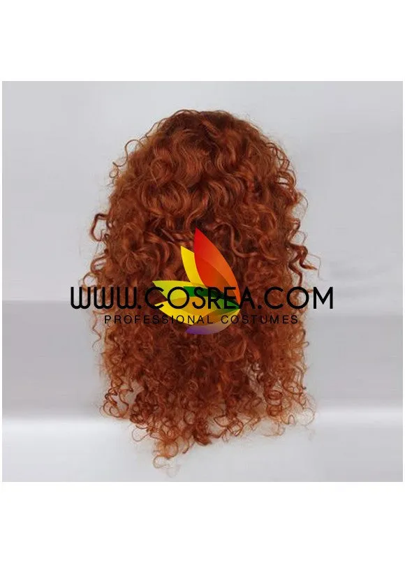 Brave Merida Dark Curl Cosplay Wig