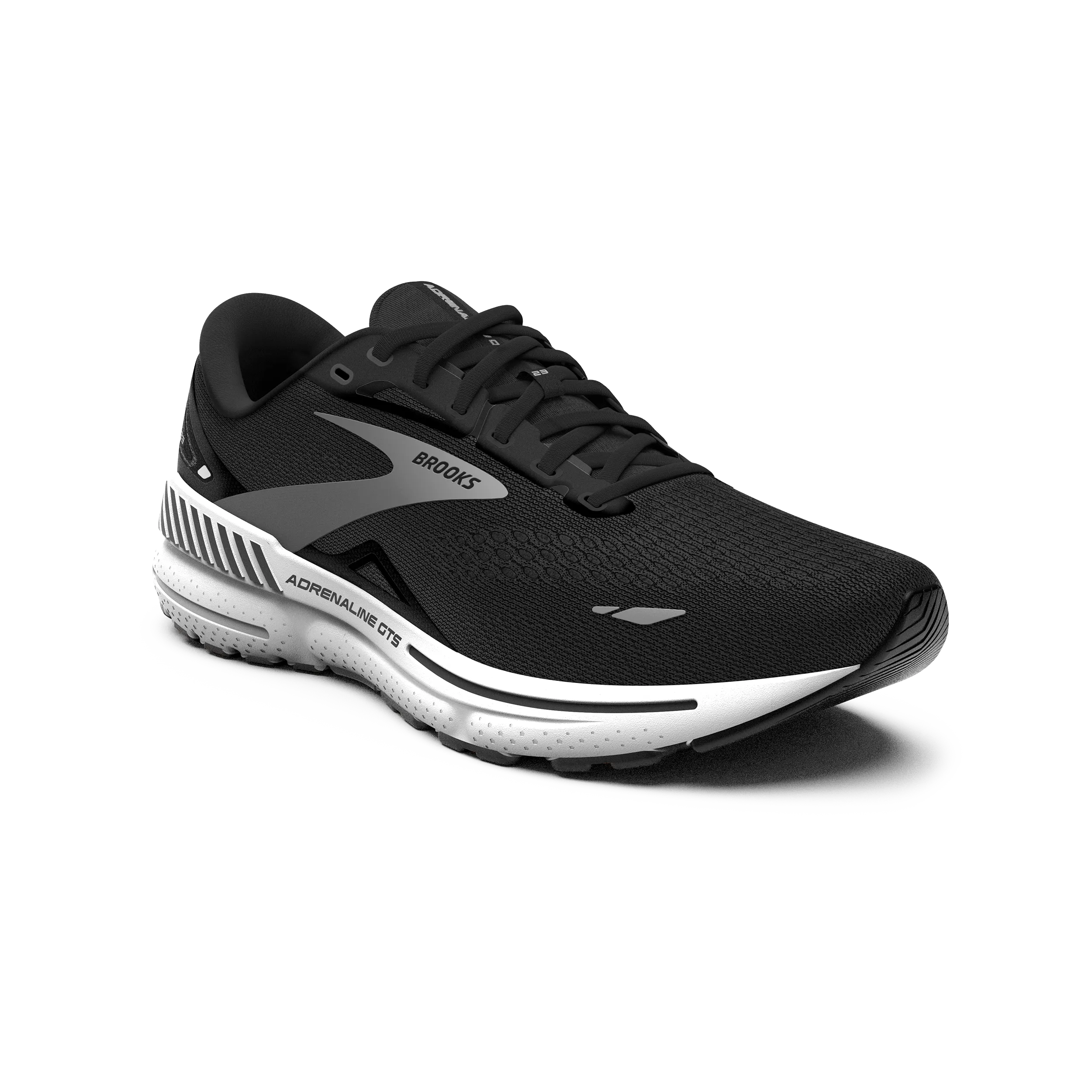 Brooks Adrenaline GTS 23 (2E Width) - Black/White/Sliver (Mens)