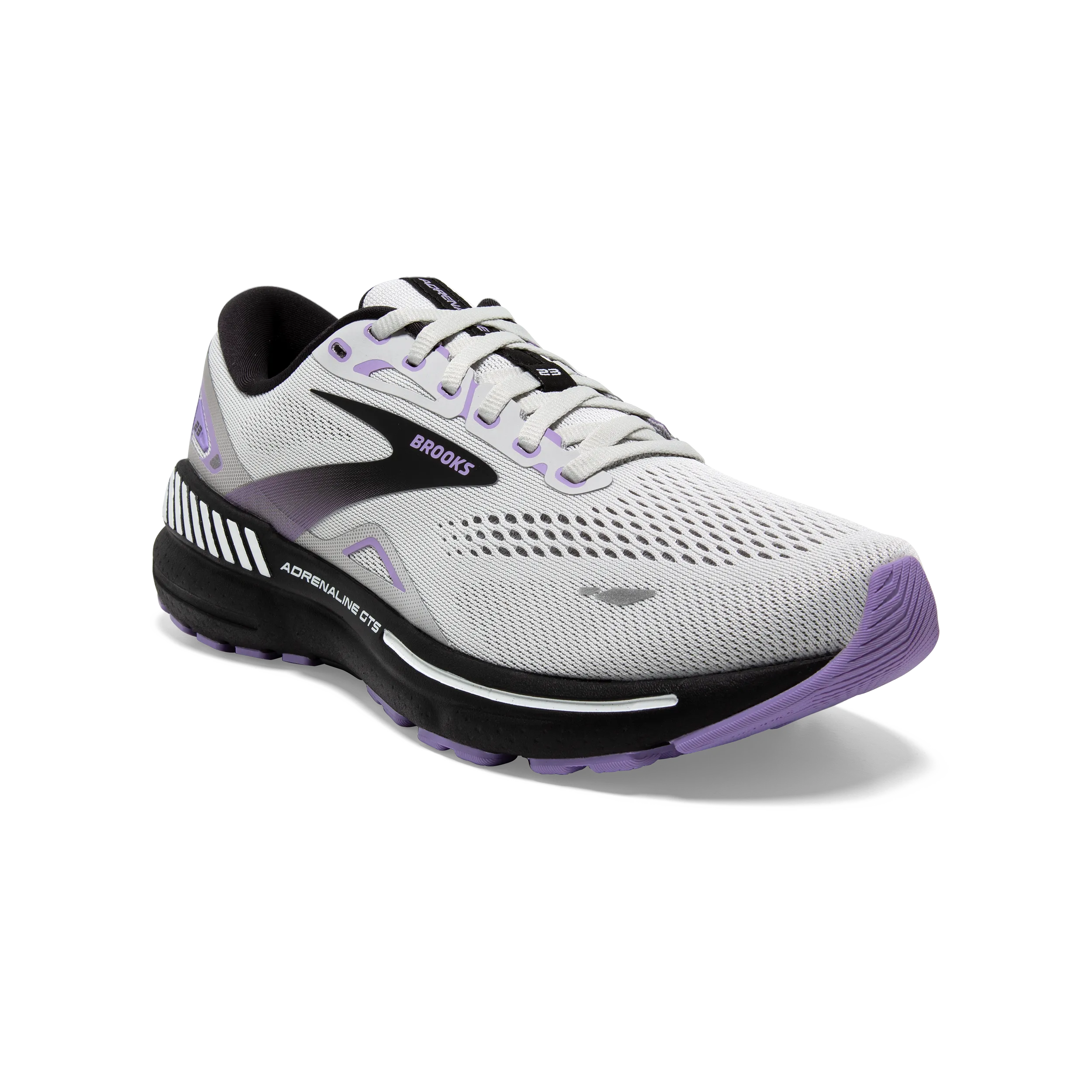 Brooks Adrenaline GTS 23 (2E Width) - Grey/Black/Purple (Womens)