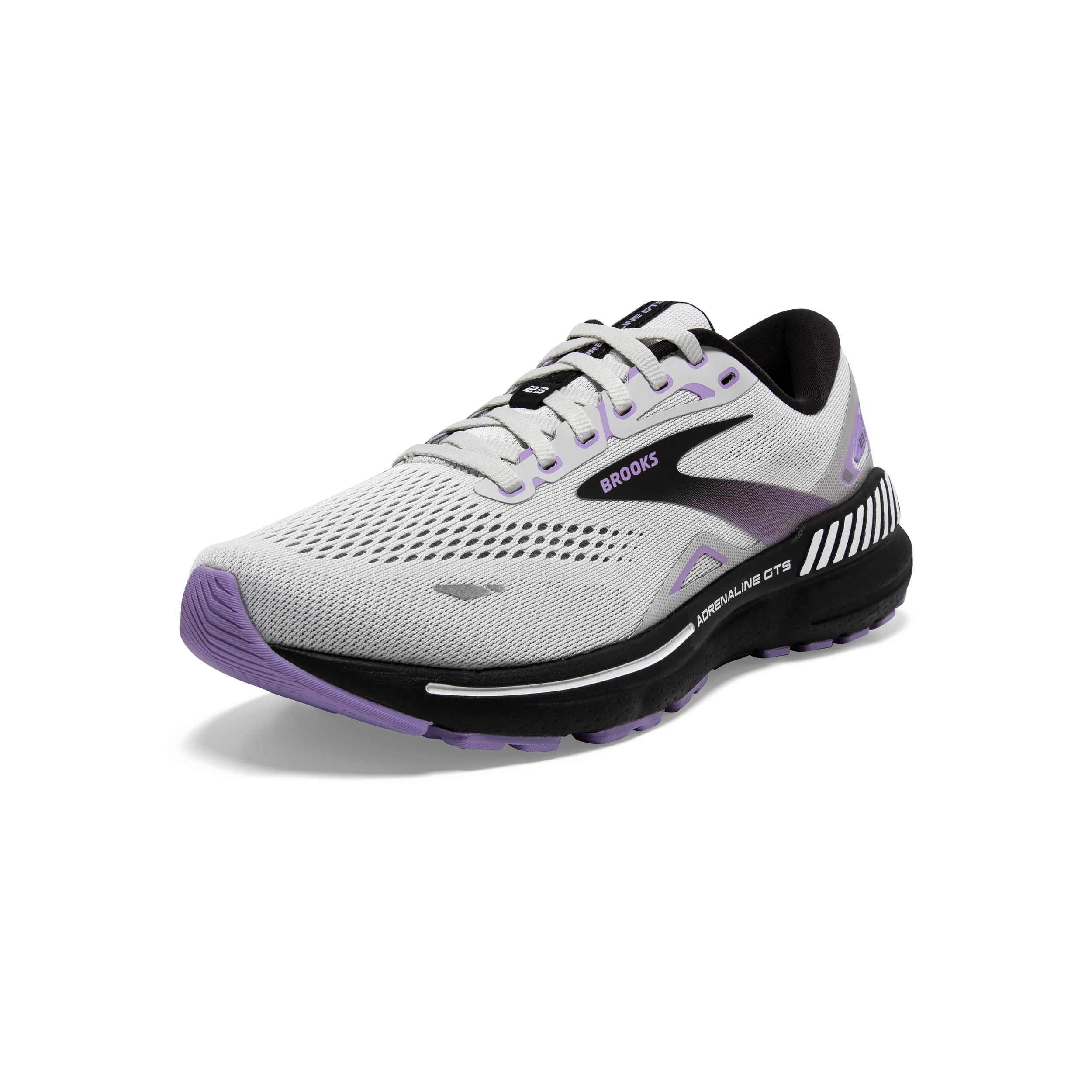 Brooks Adrenaline GTS 23 (2E Width) - Grey/Black/Purple (Womens)