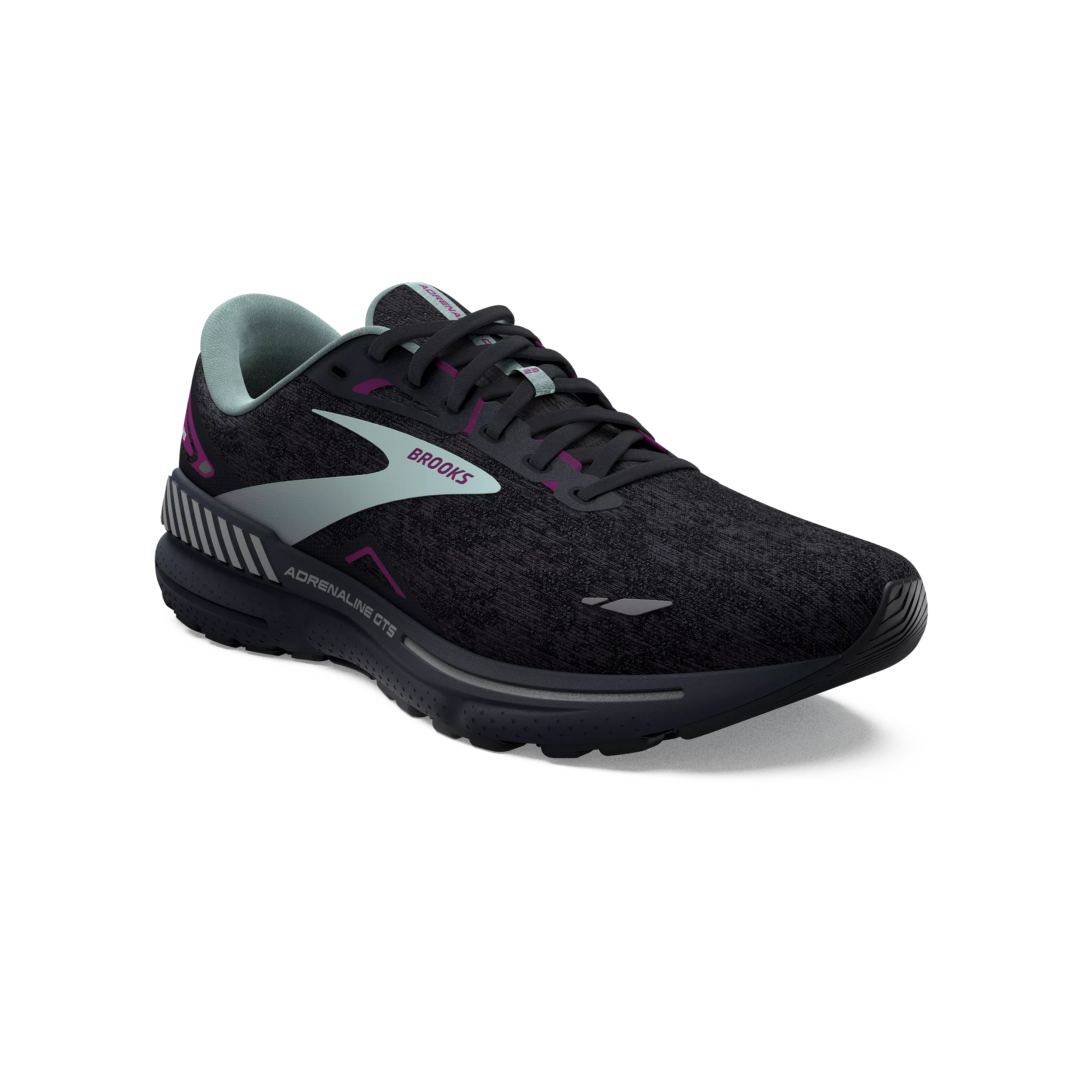 Brooks Adrenaline GTS 23 (B Width) - Black/Light Blue/Purple (Womens)