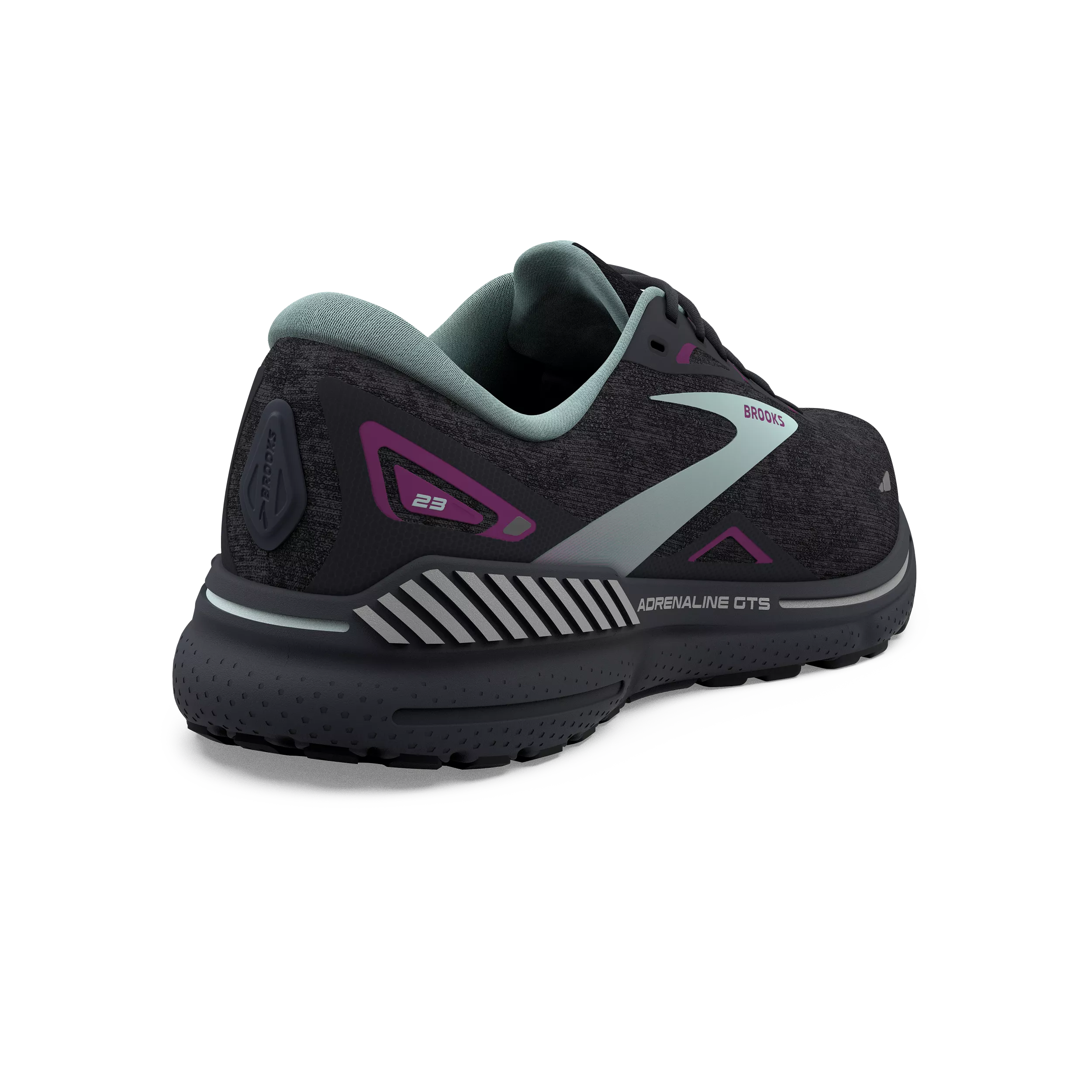 Brooks Adrenaline GTS 23 (B Width) - Black/Light Blue/Purple (Womens)