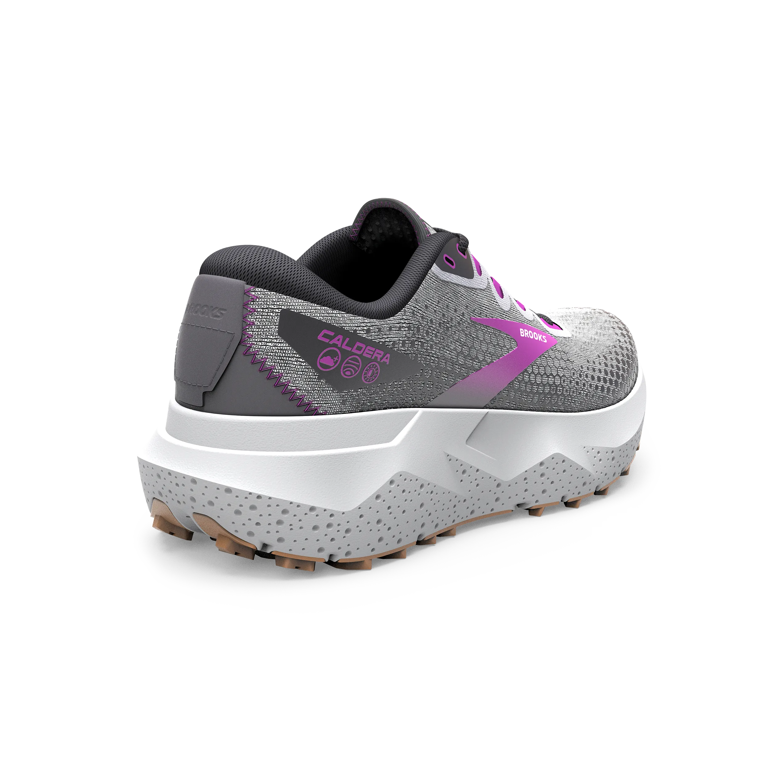 Brooks Caldera 6 (B Width) - Oyster/Blackened Pearl/Purple (Womens)