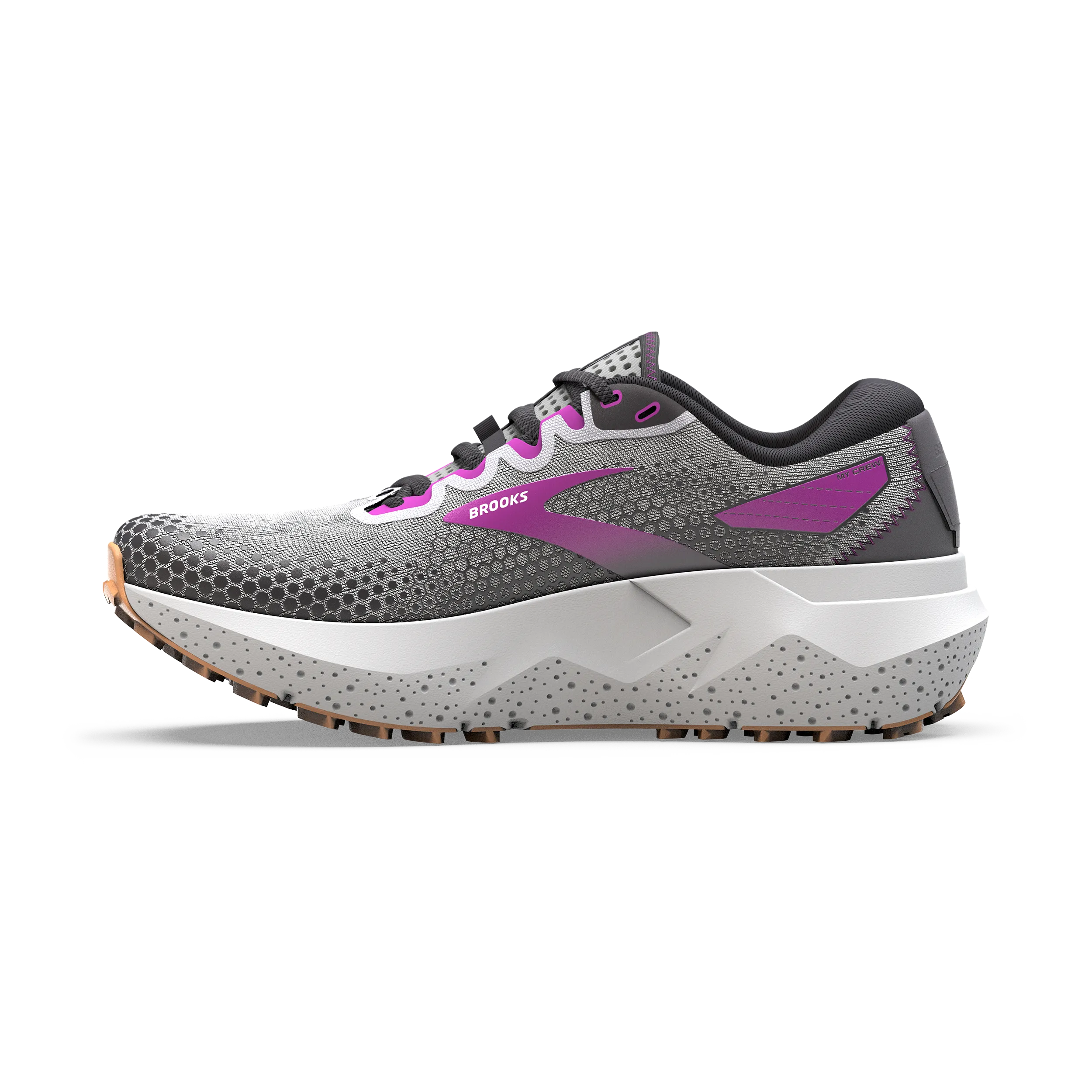 Brooks Caldera 6 (B Width) - Oyster/Blackened Pearl/Purple (Womens)