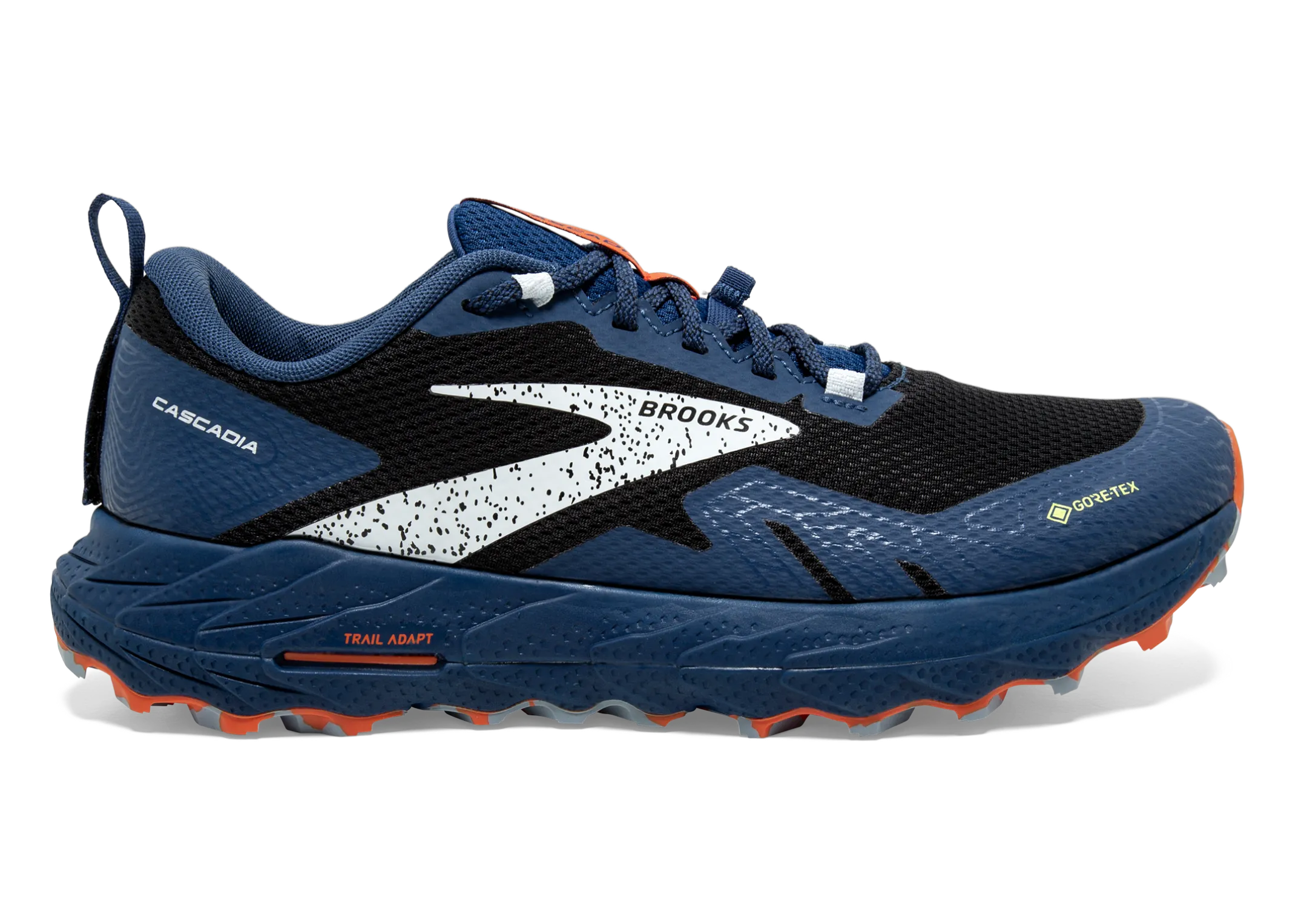 Brooks Cascadia 17 GTX (D Width) - Black/ Black/ Firecracker (Mens)