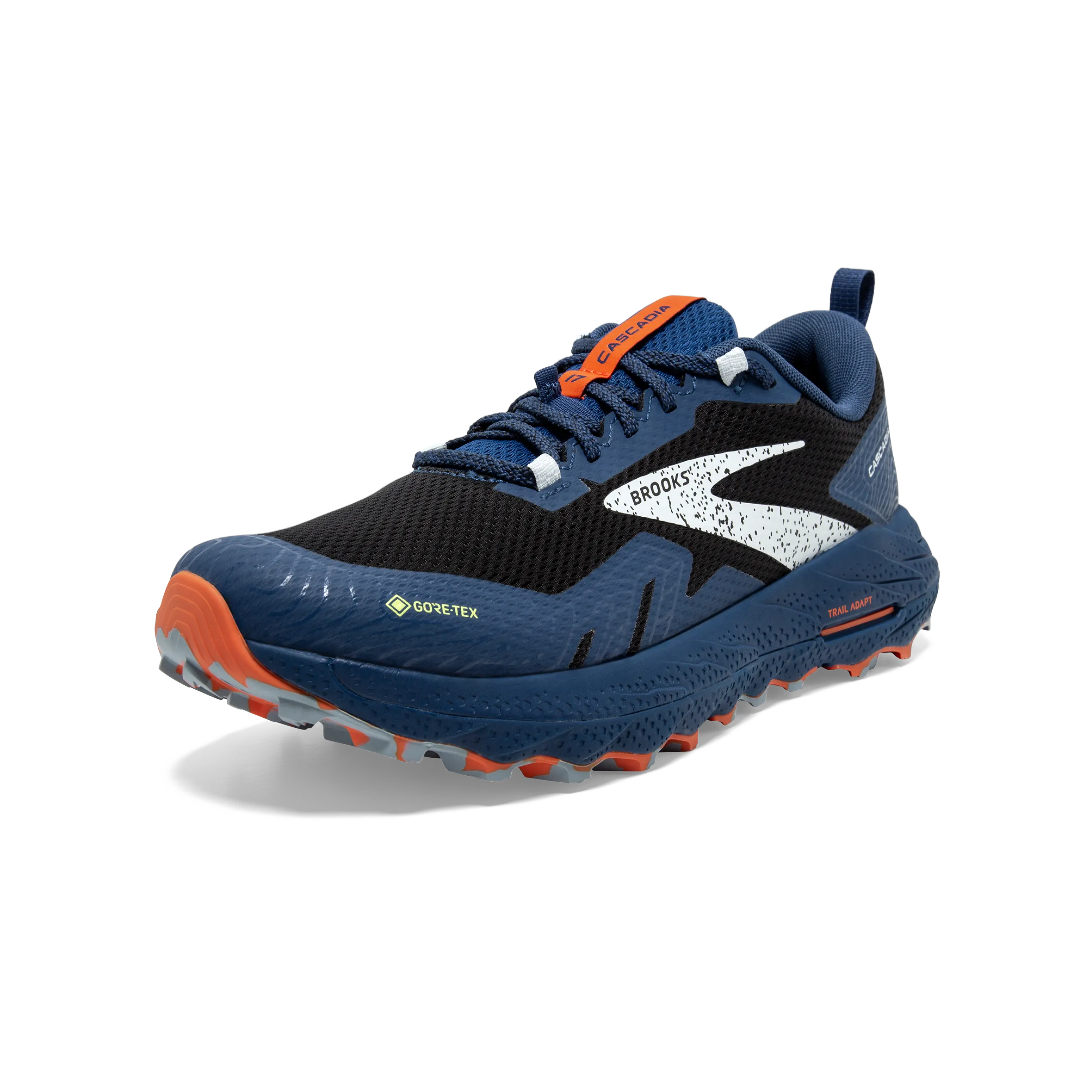 Brooks Cascadia 17 GTX (D Width) - Black/ Black/ Firecracker (Mens)