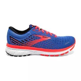 Brooks Ghost 13 Ladies Running Shoe Blue/Coral