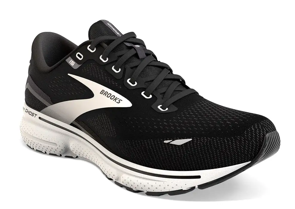 Brooks Ghost 15 (2E Width) - Black/Blackened Pearl/White (Mens)