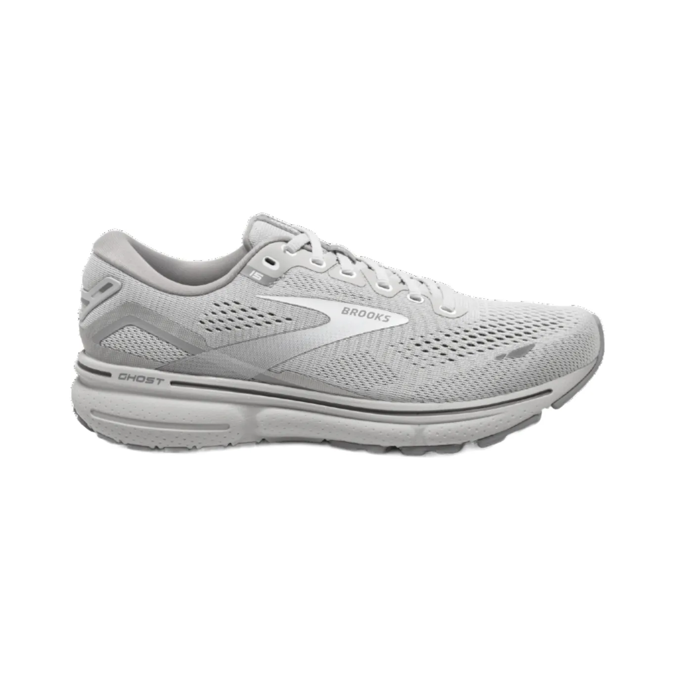 Brooks Ghost 15 (B Width) - Oyster/Alloy/White (Womens)