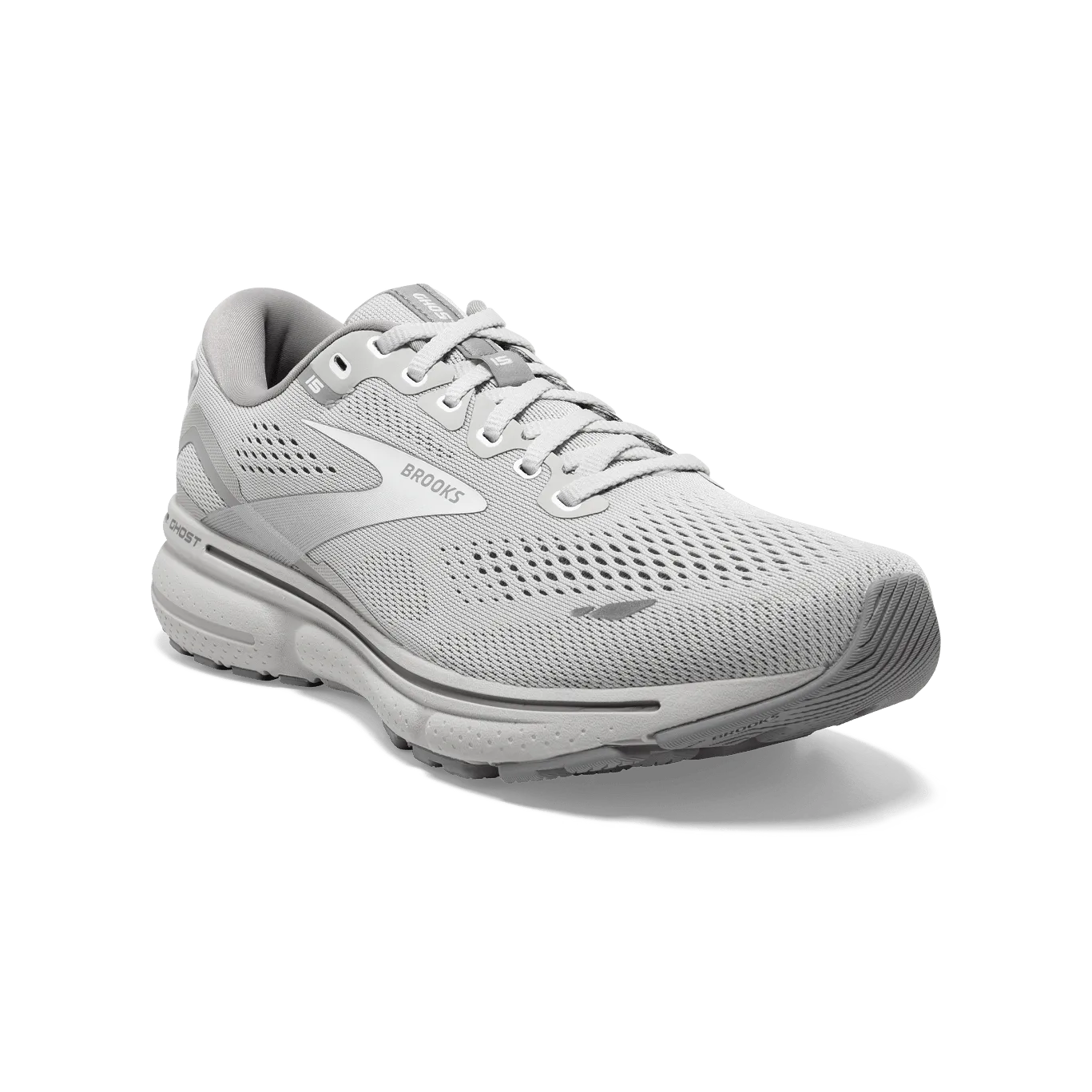 Brooks Ghost 15 (B Width) - Oyster/Alloy/White (Womens)