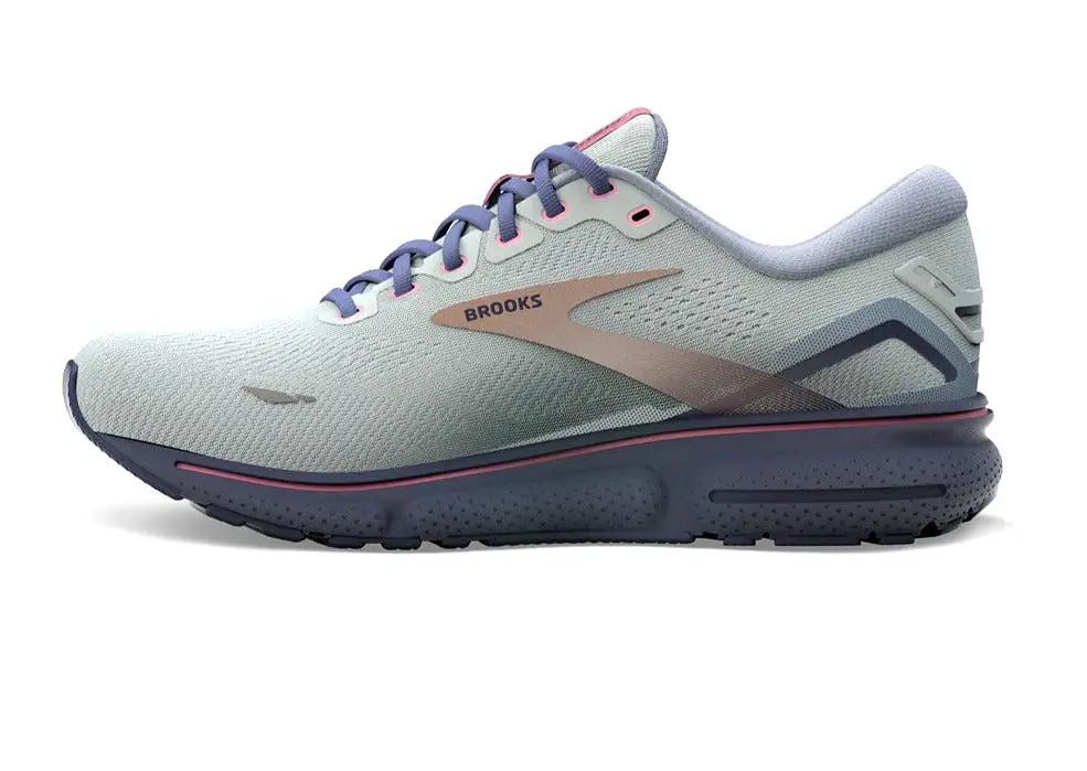 Brooks Ghost 15 (B Width) - Spa Blue/Neo Pink/Copper (Womens)