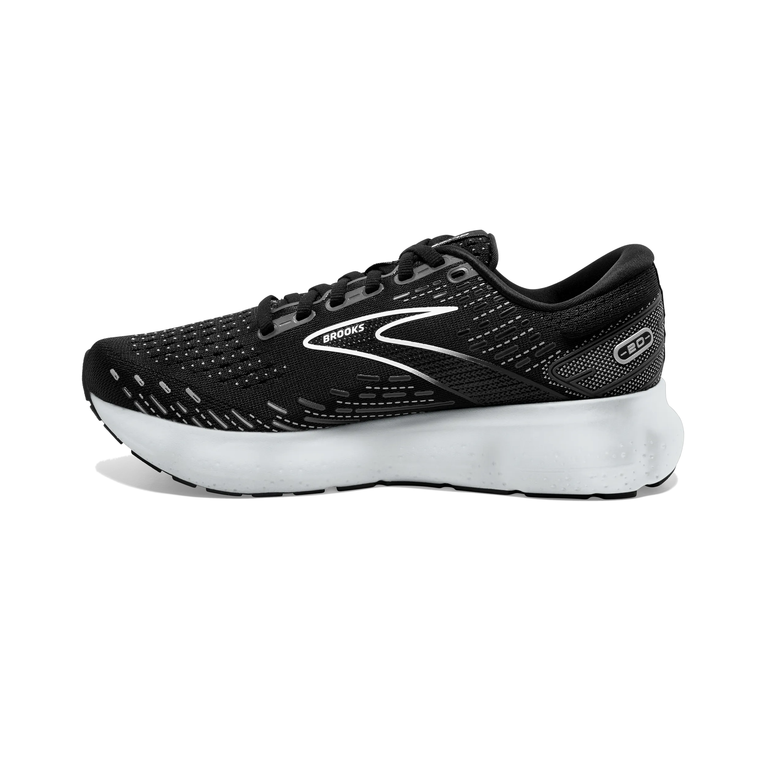 Brooks Glycerin 20 (D Width) - Black/White/Alloy (Womens)