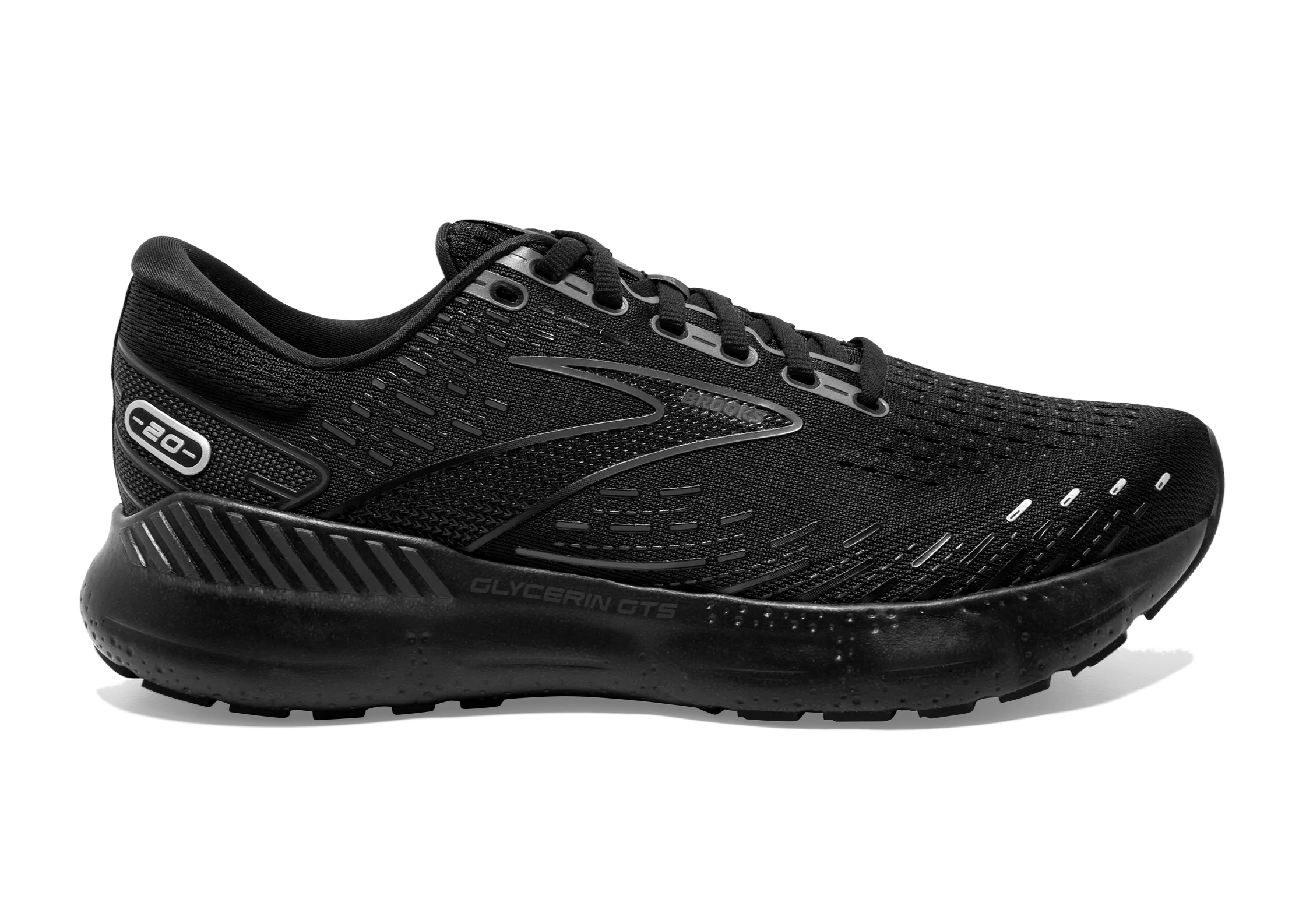 Brooks Glycerin GTS 20 (2E Width) - Black/Black/Ebony (Mens)