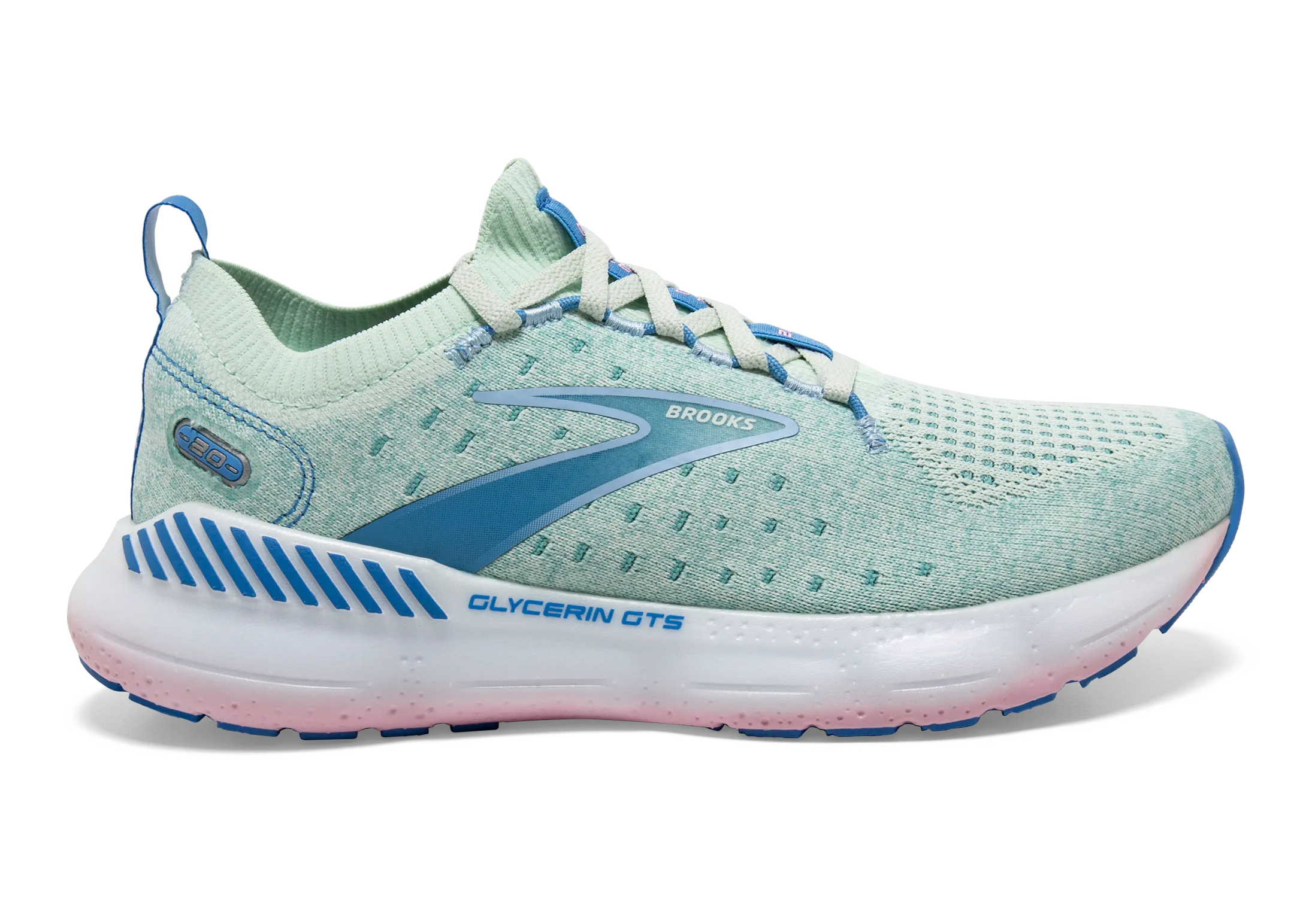 Brooks Glycerin StealthFit GTS 20 (B Width) - Blue Glass/Marina (Womens)