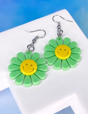 FLOWER POWER EARRINGS - GREEN