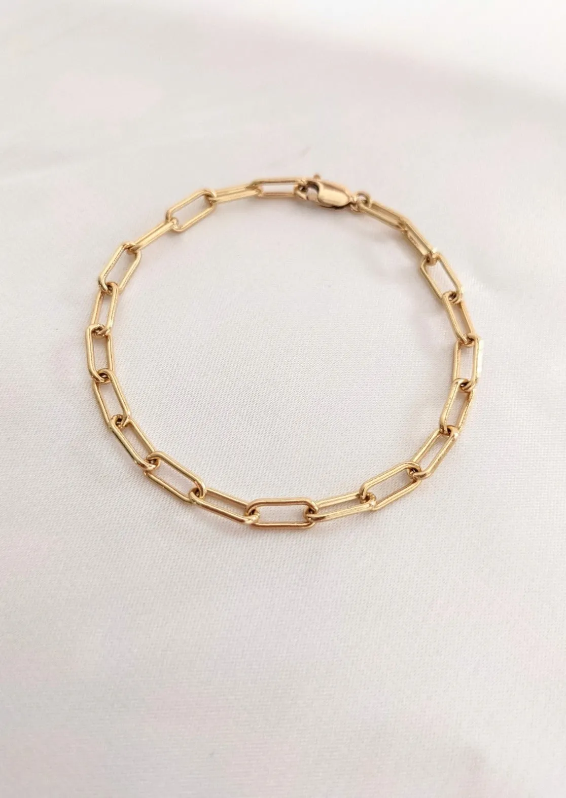 Gold Bold Paperclip Chain Bracelet by Layer the Love