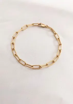 Gold Bold Paperclip Chain Bracelet by Layer the Love