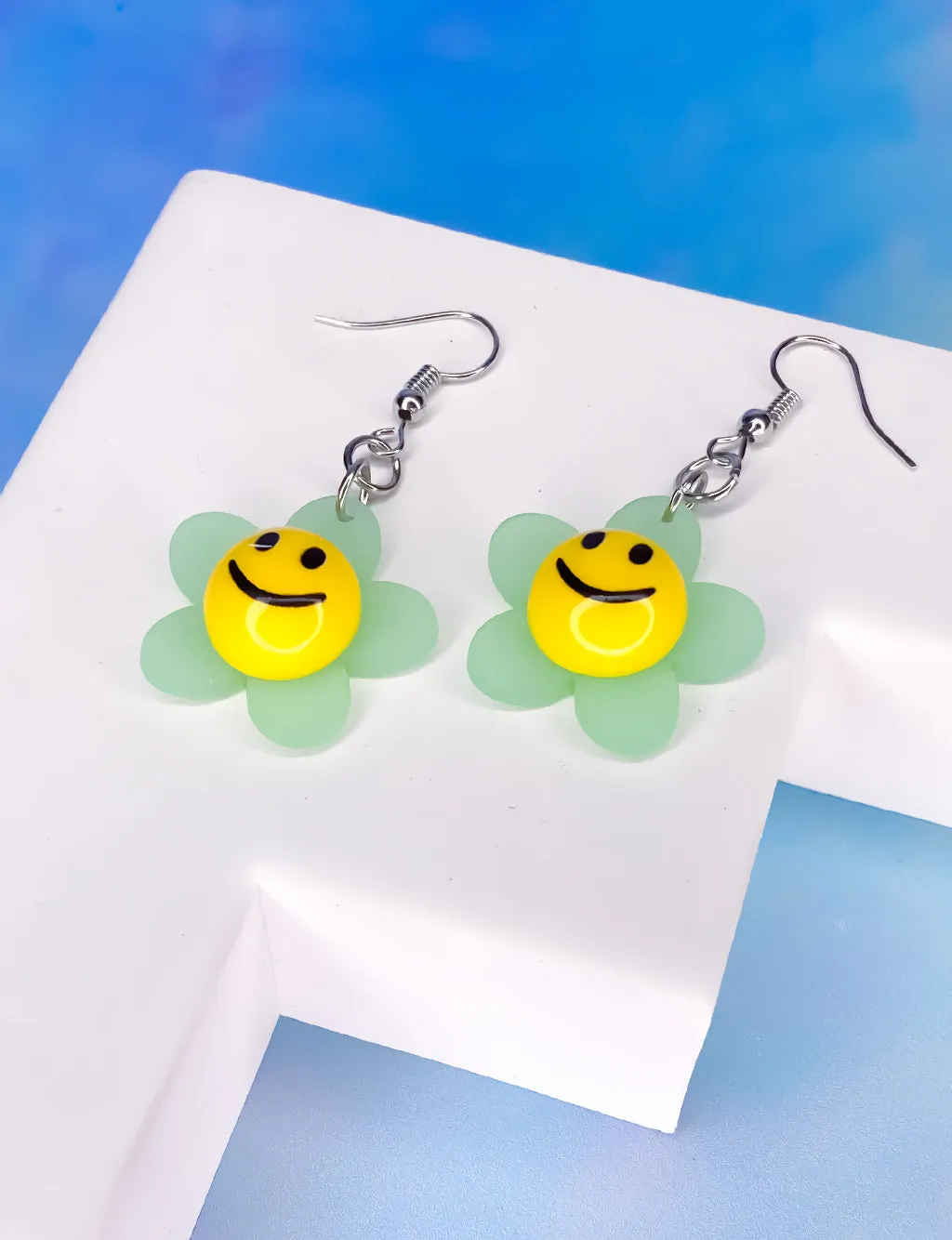 HAPPY DAISY EARRINGS - GREEN