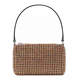 Heiress Rhinestone Pouch, Orange