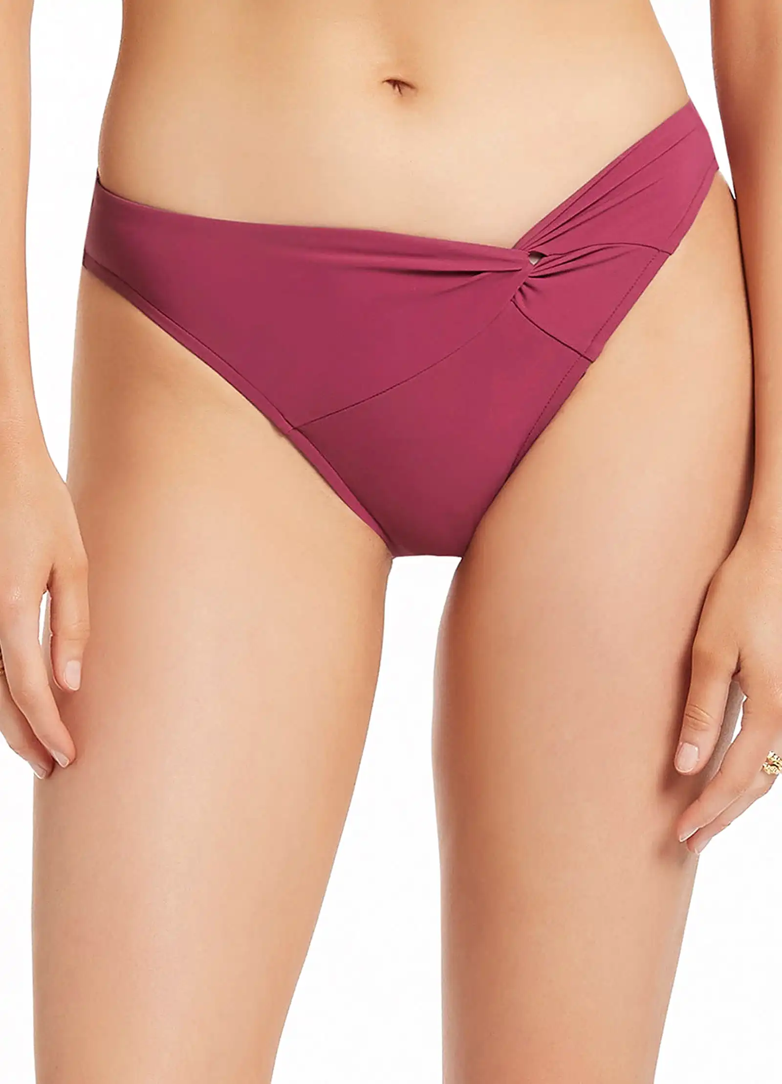 Jetset Twist Front Bikini Bottom - Orchid