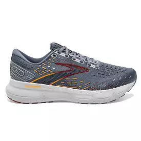 Men's Brooks Glycerin 20, Grey/Chili Oil/Orange, 8 D Medium