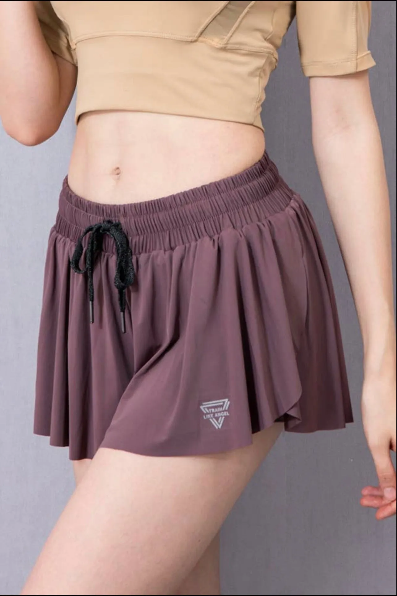 Purple Solid Loose Running Athletic Shorts BTMW253