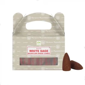 Satya White sage backflow incense cones (24's)