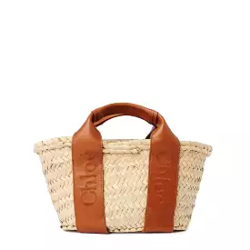 Sense Raffia Mini Tote, Caramel