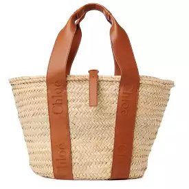 Sense Raffia Tote, Caramel