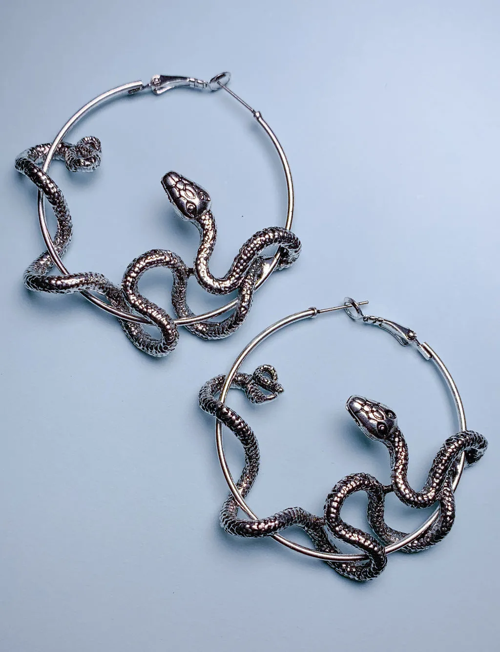 SNAKE HOOP EARRINGS