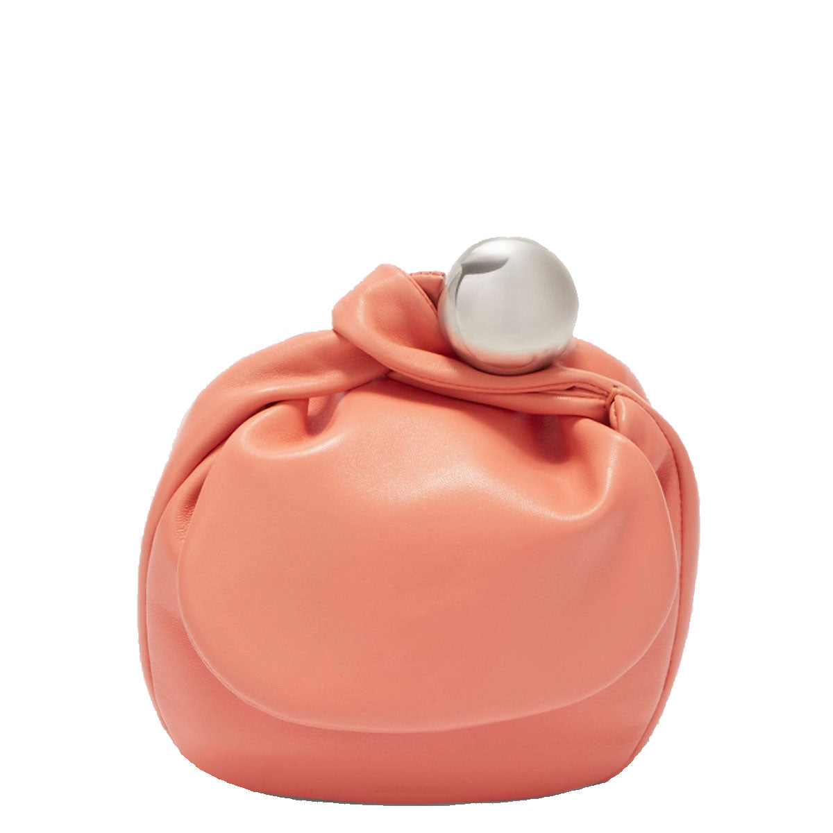 Sphere Pouch Leather, Coral