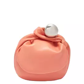 Sphere Pouch Leather, Coral