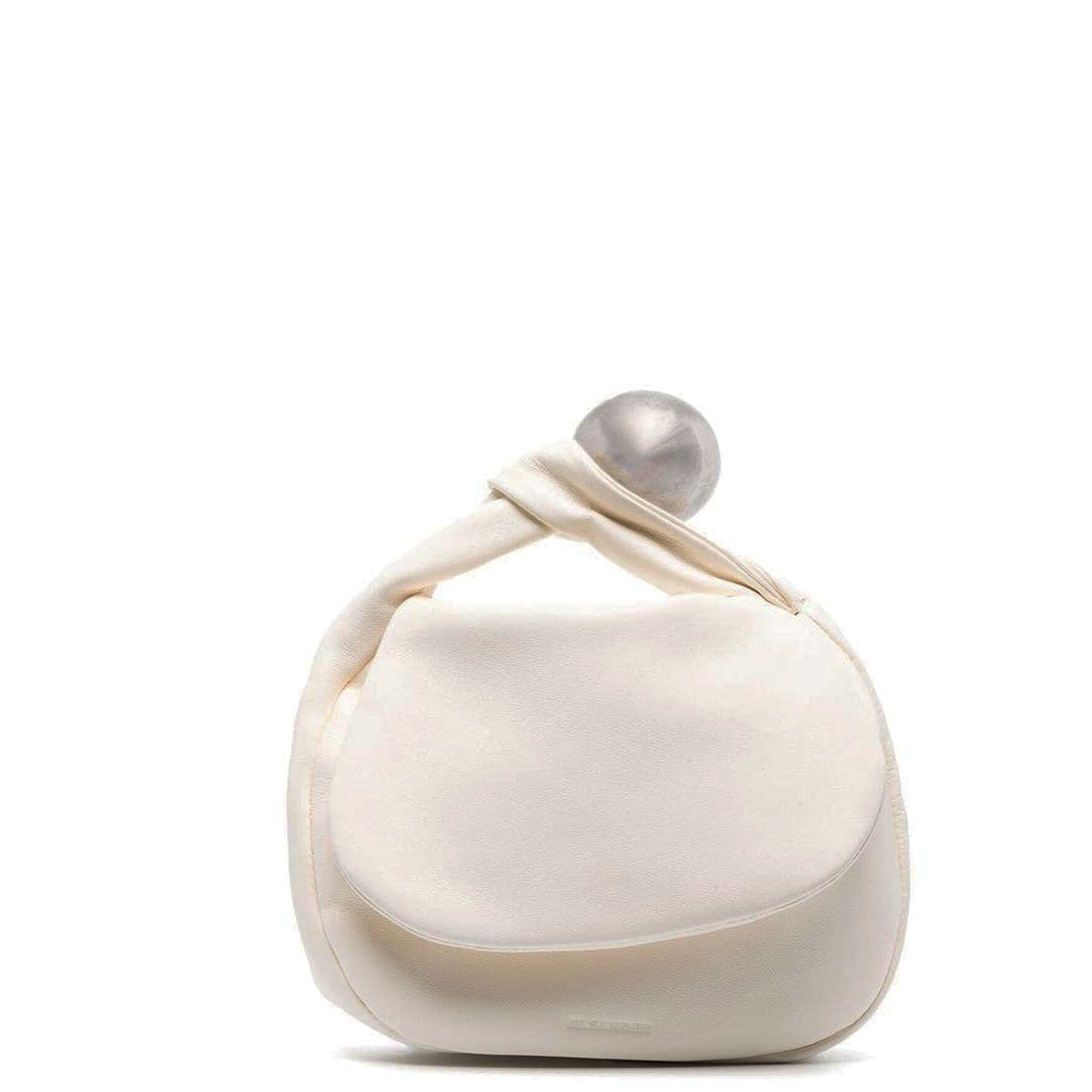 Sphere Pouch Leather, Cosmic Latte