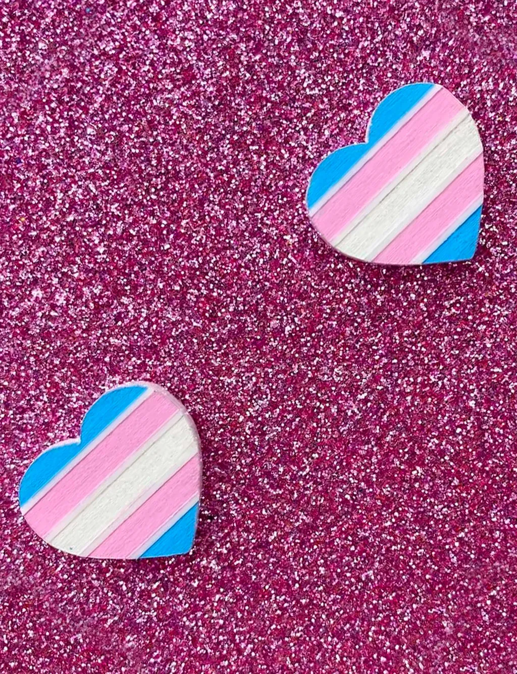 TRANS PRIDE HEART STUDS