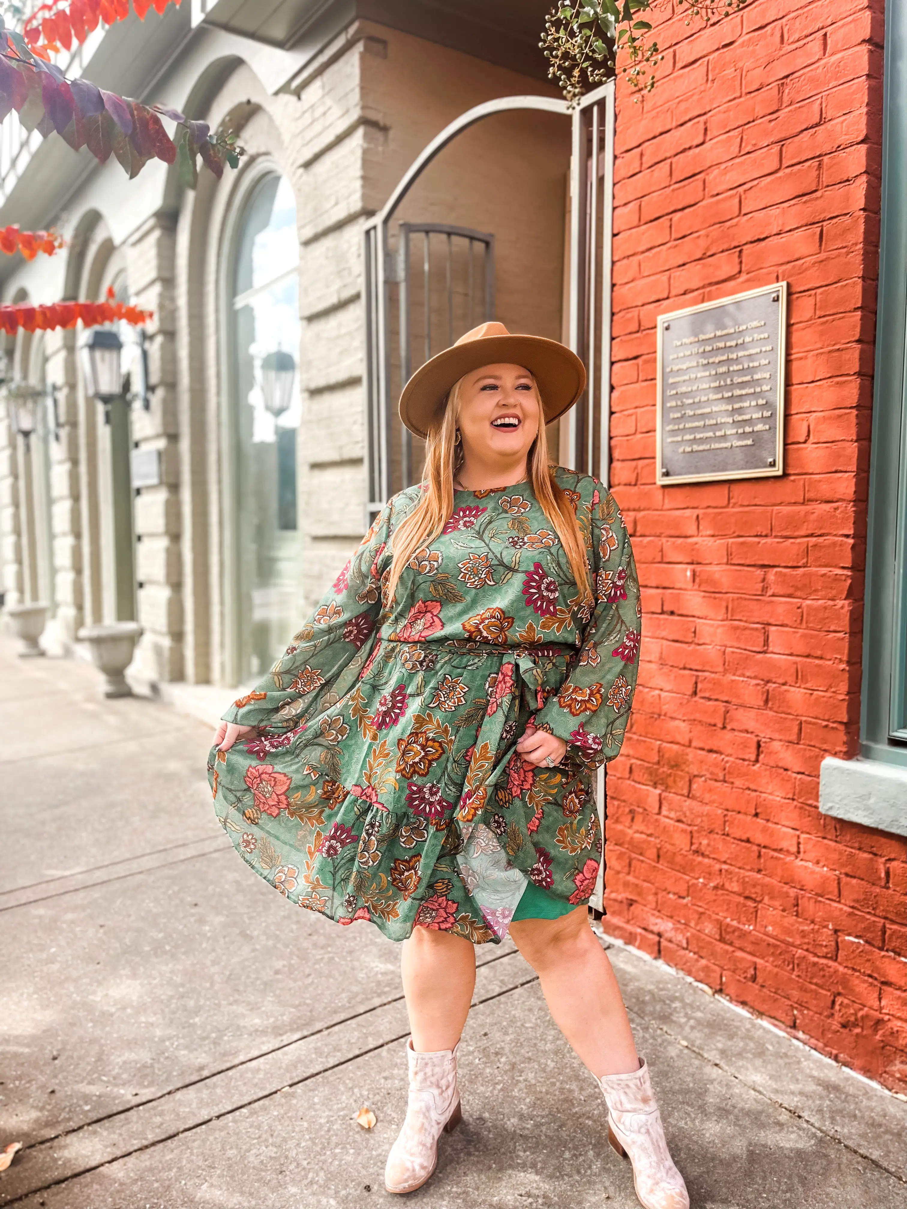 Vintage Florals Mini Dress