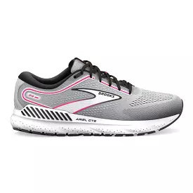 Women's Brooks Ariel GTS 23, Grey/Black/Pink, 12 B Medium