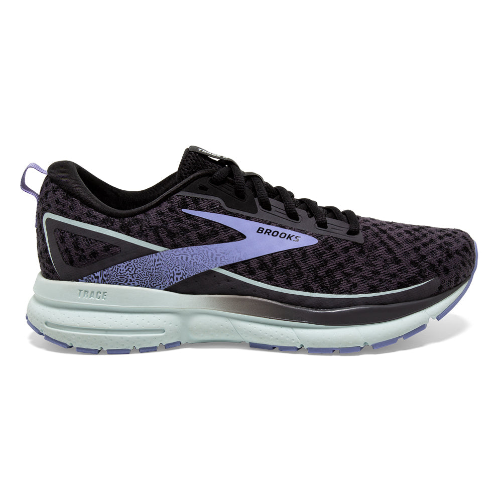 Women's Brooks Trace 3, Blackened Pearl/Skylight/Iris, 8.5 B Medium