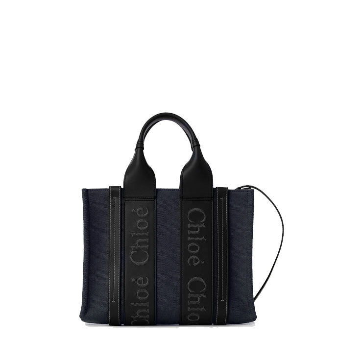 Woody Tote Small Strap, Denim