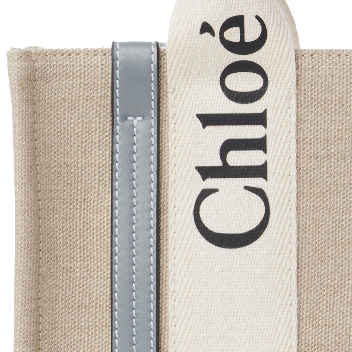 Woody Tote Small Strap Linen, Grey