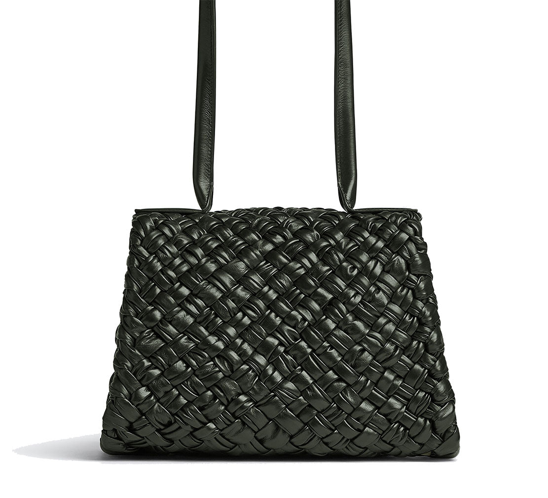 Woven Desiree Shoulder Bag Dark Green